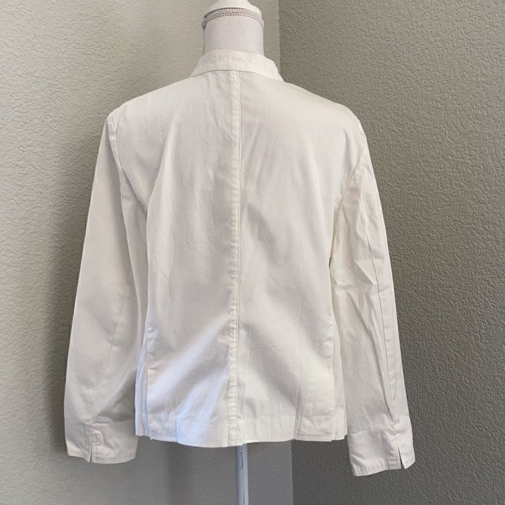 Talbots White Ivory Button Down Jacket - Picture 3 of 7